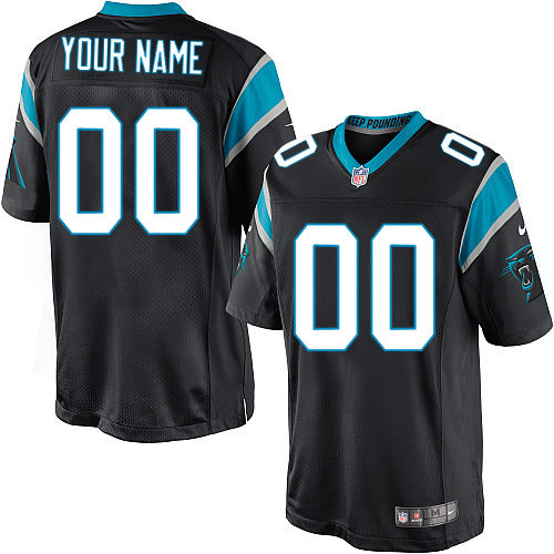 Men's Limited Nike Jersey Black Home - Customized NFL Carolina Panthers